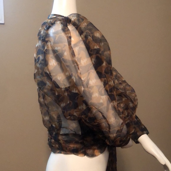 💞ZARA - NWT Sheer Wrap Top (L) - Picture 4 of 15